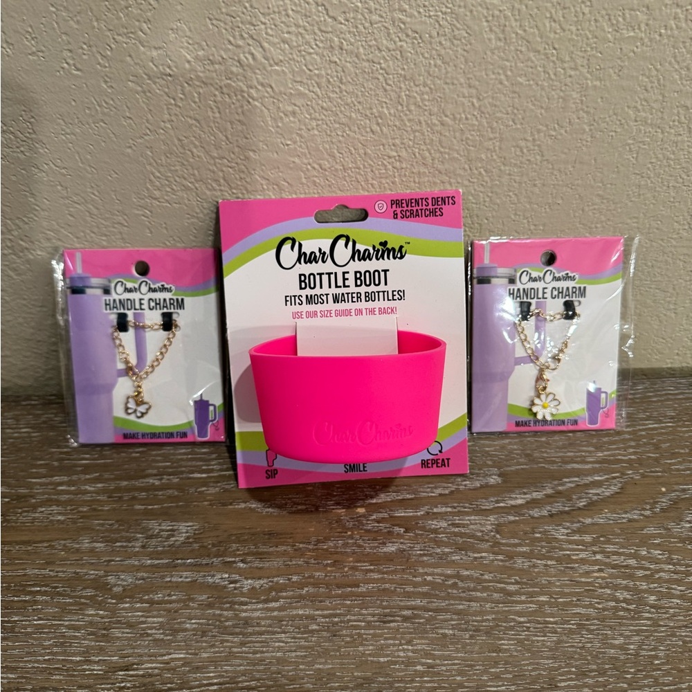 New Char Charms Bottle Boot and 2 Handle Charms